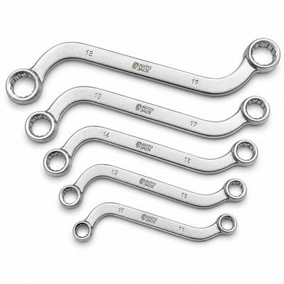 Autojack 5-teiliges S-Typ Schraubenschlüssel-Set Doppelend-Ringschlüssel 10-19 mm CrV Stahl