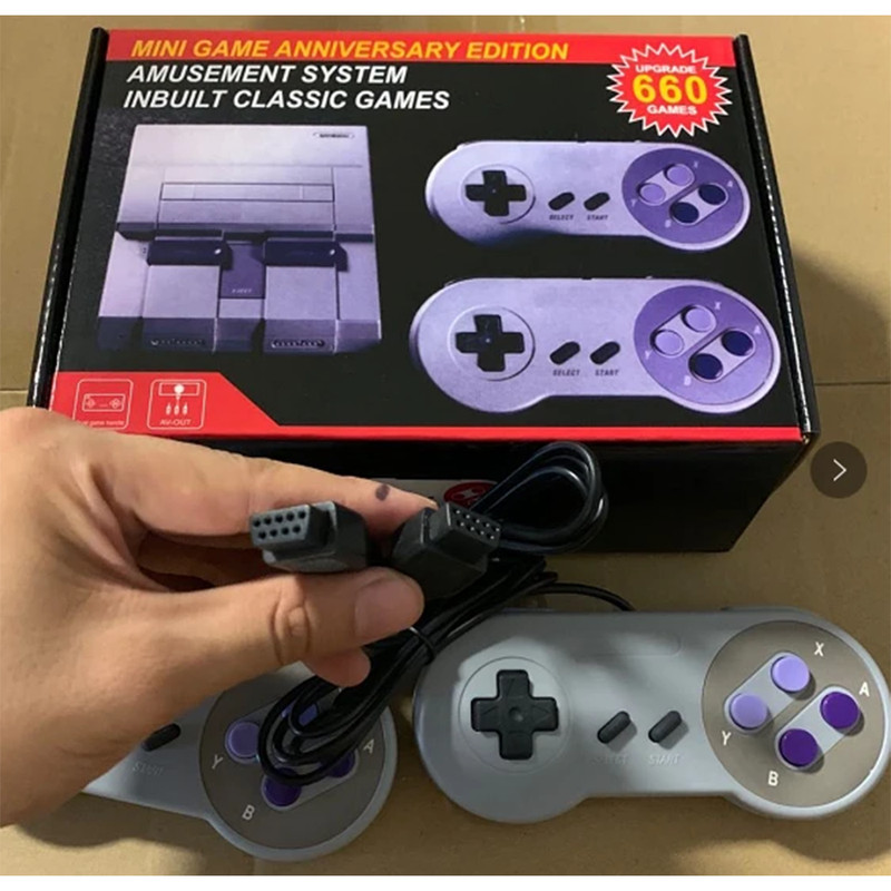 SFC660 Game Console With 2 Controllers 16-Bit Snes TV Mini Fc Retro Game Console
