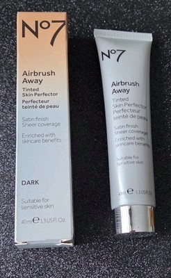 No7 Airbrush Away Tinted Skin Perfector DARK Brandneu in OVP versiegelt 40ml KOSTENLOSER schneller Versand
