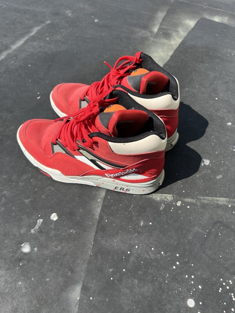 Size 8.5 - Reebok Pump Omni Zone Retro Red Black | eBay