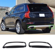 Steel Gloss Black Rear Exhaust Muffler Tail Pipe Cover For Volvo XC90 2015-2019