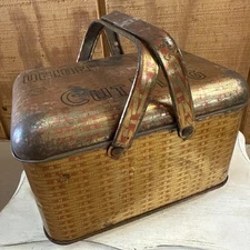 UNION LEADER CUT PLUG TOBACCO TIN LUNCH BOX Vintage