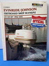 Clymer Evinrude Johnson Outboard Shop Manual 1.5-125HP 1956-1972 8734 EUC