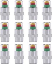 12PCS Car Tire Pressure Monitor Valve Stem Caps, 2.4Bar 36PSI Tire Pressure Moni