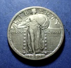 1917 Type 2 Standing Liberty Quarter  AU
