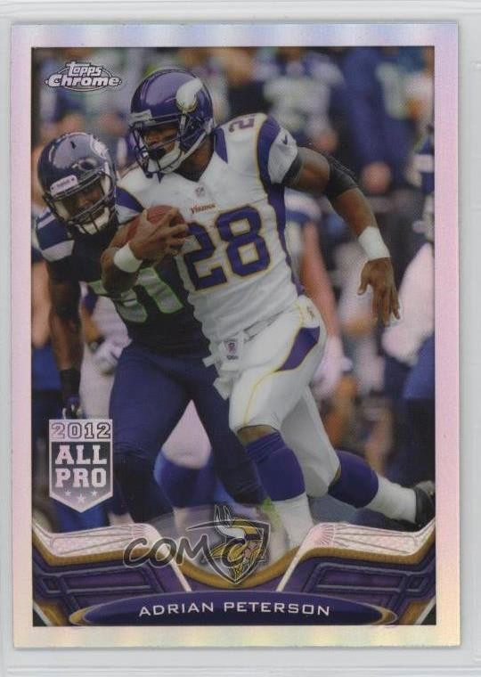 2013 Topps Chrome Refractor Adrian Peterson #100 0ty6