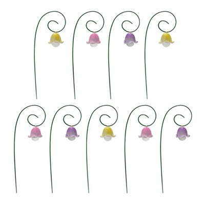 9pcs Elegant Flower Decoration Artificial Orchids Garden Stakes Ornaments