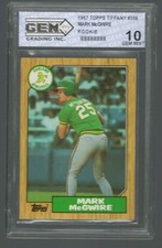Mark McGwire Rookie 1987 Topps Tiffany #366 RC Card MLB Oakland A's GEM MINT 10