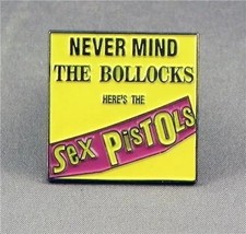 YELLOW SEX PISTOLS ENAMEL PIN BADGE - NEW