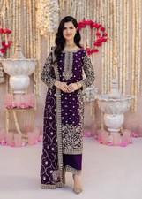 Designer Pakistani Salwar Kameez Ready made Palazzo Suit Wedding Party 3 Piece M