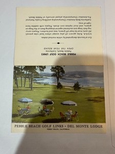 PEBBLE BEACH - DEL MONTE LODGE -UNUSED 1963 GOLF SCORECARD