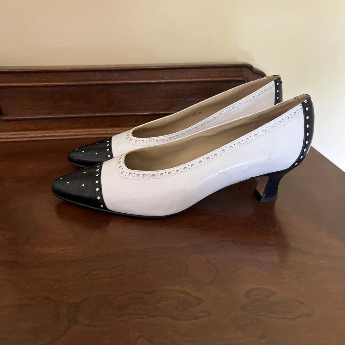 Black White Spectator Shoes In Women