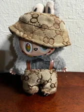 Mini Clothes for Labubu Handmade Clothes Modern Fashion (Hat and Overalls)