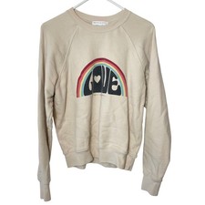 Spiritual Gangster Love Classic Crew Pullover Sweatshirt Beige M Womens Raglan