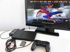 Playstation 2 Slim Complete Game System with New Laser/100% Working/Excellent!