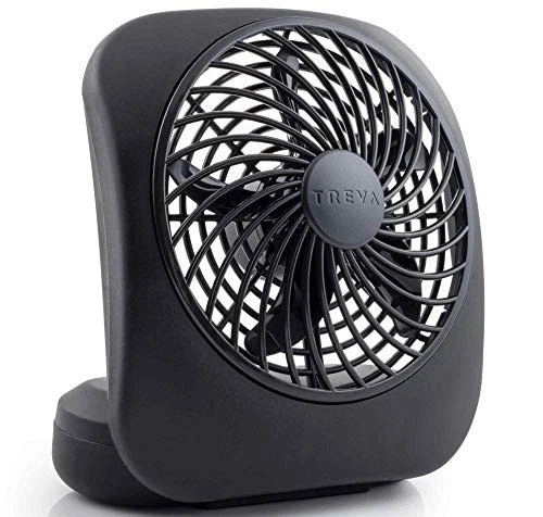 Ventilador portátil Treva 5 polegadas desktop alimentado por bateria, 2 velocidades de resfriamento com compacto - Imagem 2 de 4