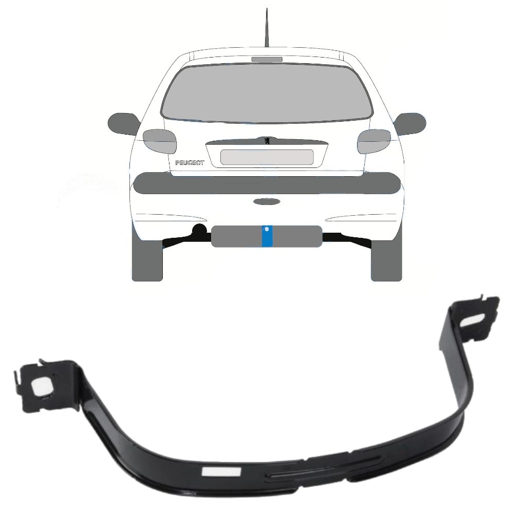 Fuel tank straps for Peugeot 206 206+ 1998-2012