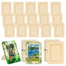 20 Pack Wooden Picture Frames for Crafts, 4 x 6 Inch DIY Wood Picture Frames ...