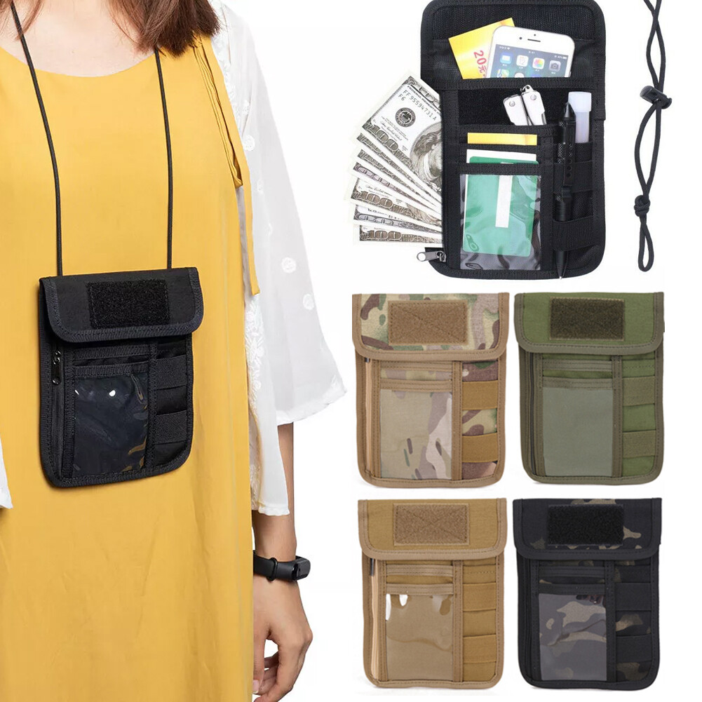 RFID Blocking Anti-Theft Passport Neck Wallet for Secure Travel-image