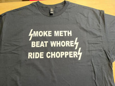 Camiseta Smoke, Beat & Ride Choppers Outlaws Motociclista Motocicleta MC SYLO
