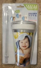 Thermo-Temp Photo Tumbler with Straw, 16 Ounces