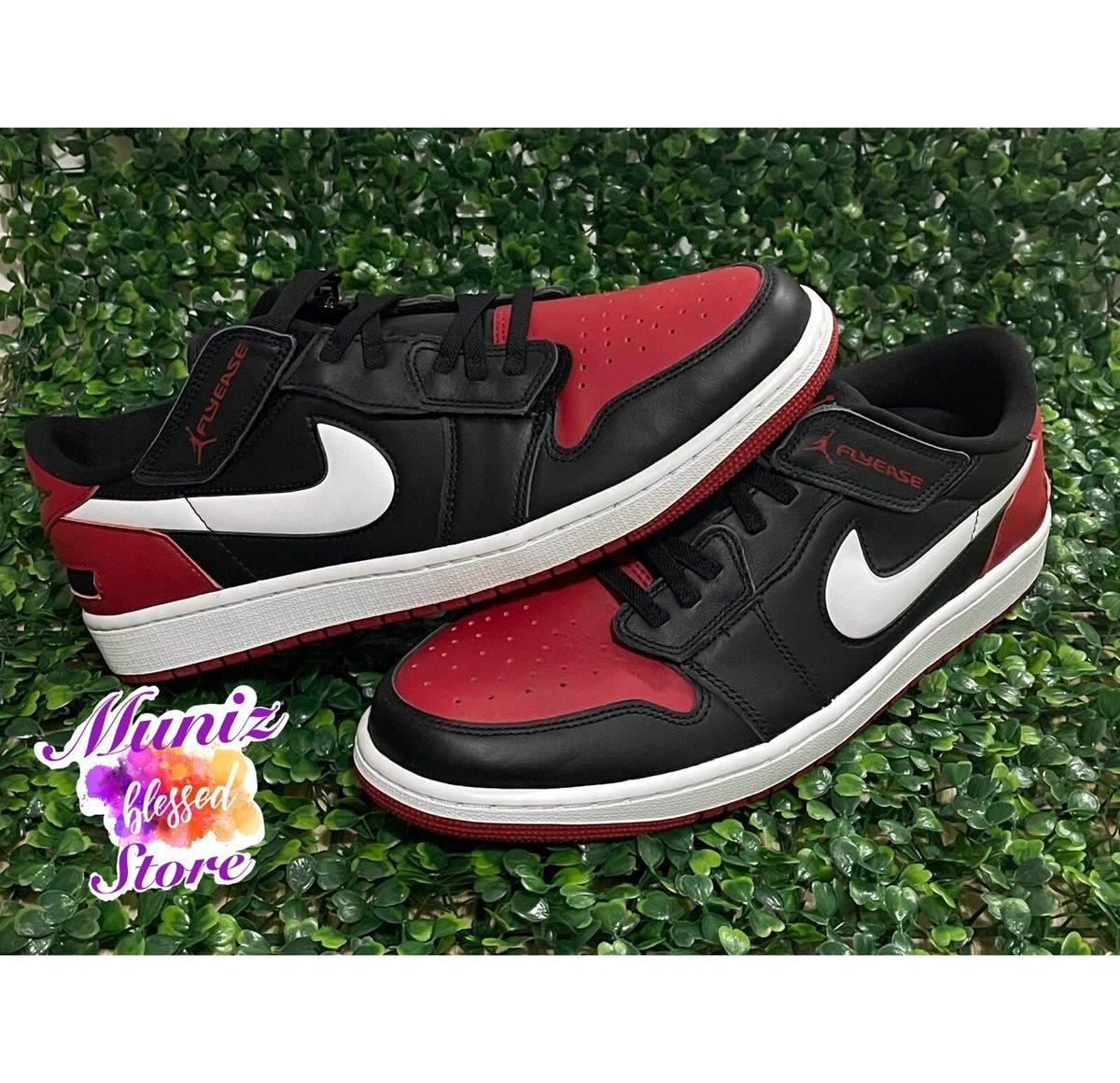 Air Jordan 1 Low FlyEase Reverse Bred Mens Sz 13 DM1206-066 
