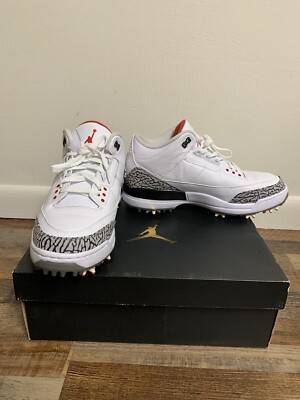 Air Jordan 3 Nike Men's Golf shoes White Cement/ Size 10 Air Jordan 3 Nike Men's Golf shoes White Cement/ Size 10