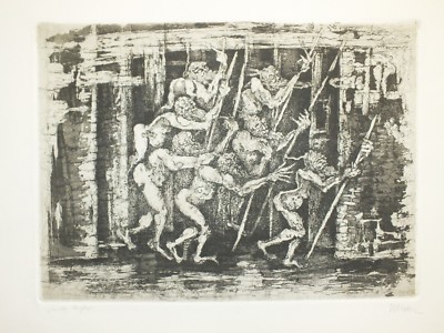 Hans Schulze / Leipzig, ''Fleur du Mal'', handsignierte Radierung (1889)