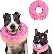 Inflatable Dog Cone Collar Alternative After Surgery Prevent Biting Licking XL