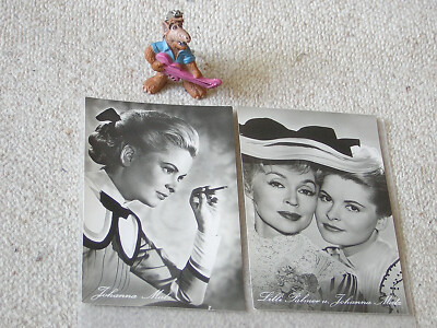 2x AK JOHANNA MATZ Progress Starfoto 1306/1309, DDR 1960, LILLI PALMER
