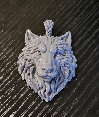 Witcher   Wolf Head | 3D Print | Animal Necklace Pendant | Color Choice 