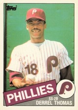 Derrel Thomas Topps Tiffany Traded 1985 Baseball Card #121T