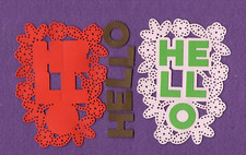 STITCHABLE HELLO die cuts scrapbook cards