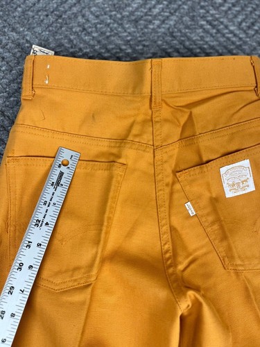 Vintage 70's Levi's Pants Womens White Tab 27x36 Yellow Straight Leg Rare NOS - Picture 16 of 18