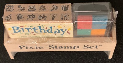 PSX Birthday Tiny Pixie Rubber Stamp Set