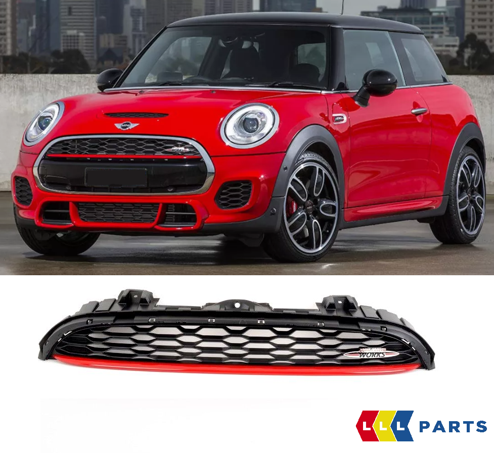 MINI NEW GENUINE F56 F57 FRONT JCW BLACK HOOD GRILLE WITH JCW LOGO