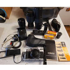 Vintage Olympus OMG Pentax Digital Spotmeter Kalimar 77mm Zukio 200mm 250mm Lens