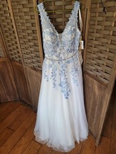 Say Yes To The Prom Dress, Blue w/ sequin belt, new w/tags never worn. Size 11