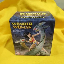 Wonder Woman and Serpents Mini Porcelain Statue From DC Direct Original Box