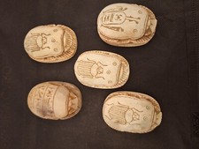 Unique collection 5 Rare ancient Egyptian Pharaonic Scarab Amulets