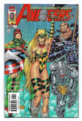 Avengers #7 (Vol 2) : NM : ''Help!'' : Grim Reaper, Loki, Enchantress, Wonder Man