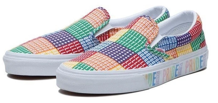 SCARPE VANS CLASSIC SLIP ON PRIDE LGBTQ+ BASSE UNISEX UOMO 7 = DONNA 8 5 MULTI NUOVE
