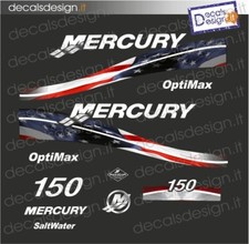 Adesivi motore marino fuoribordo Mercury 150 cv optimax saltwater america