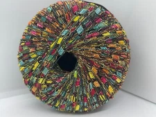Summer Glitz Ladder Ribbon Yarn Dark Horse Beautiful #A102 Yellow Orange Blue +