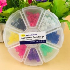 160pcs Dental Hygienist Color Code Rings Instrument Silicone Code Rings 8 Color
