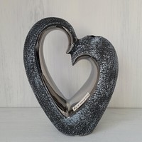 Formano Vase Herz Anthrazit Silber 16 Cm Edel Geschenk