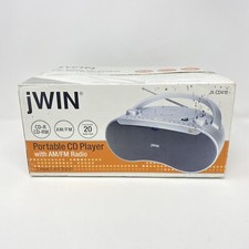JWIN JX-CD410 Portable CD Player w/ AM/FM Radio Compact and Stylish