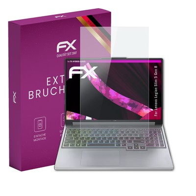atFoliX Glasfolie für Lenovo Legion Slim 5 Gen 8 Displayfolie 9H Schutzpanzer
