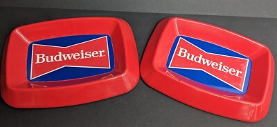 2x Budweiser / Tablett / Snack-Schale / Gastro / Kellner / Bar /Bier  