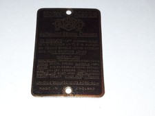 Typenschild für Garrad D16 Grammophon